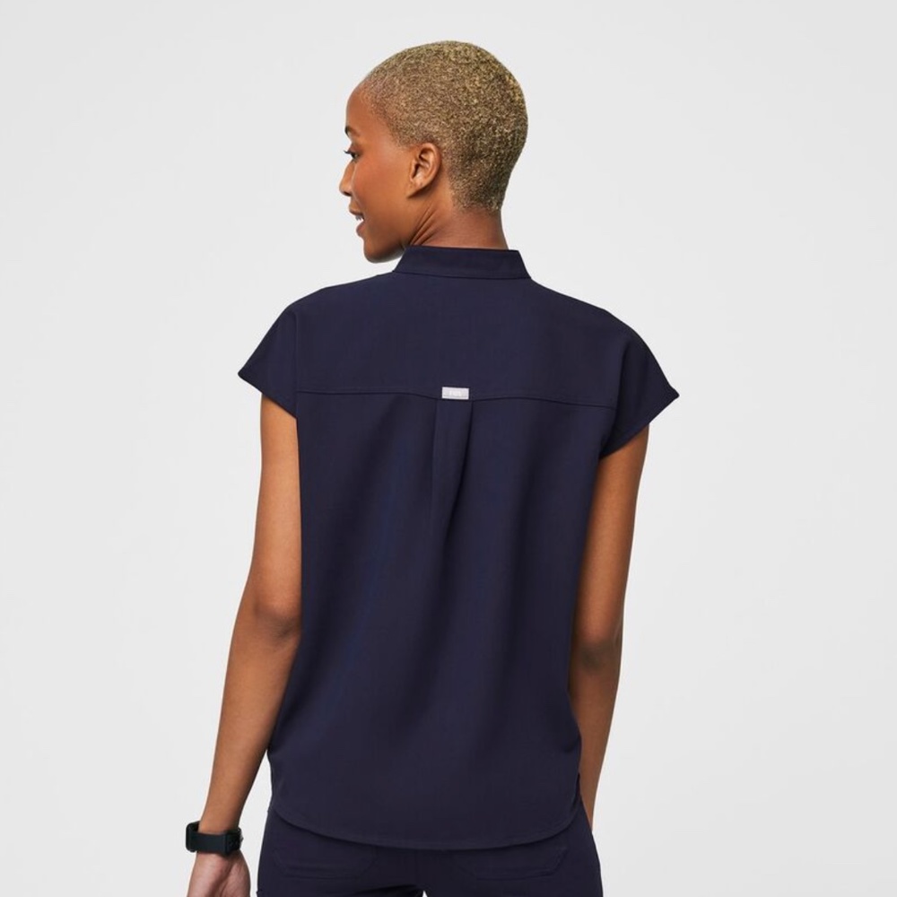 NEW Figs Rafaela Oversized Scrub Top - S - Navy Blue